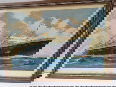 "S.S. Nieuw Amsterdam" Print