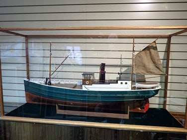Large Trawler Wood Boat Model