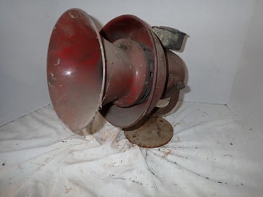 Vintage Fire Siren, light, hose and nozzle