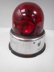 Vintage Red Revolving Police Light