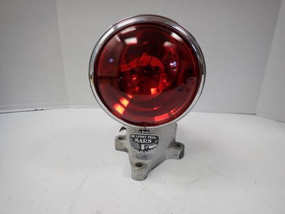 " The Light From Mars" Red Police Light: Marked "The Light From Mars" Mars signal Light Co.