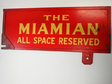 "The Miamian" Vintage Metal Sign