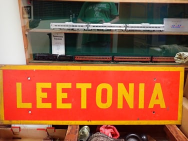 "Leetonia" P.R.R. Station Sign
