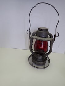 "Dietz B & L. E." Red Globe Railroad Lantern