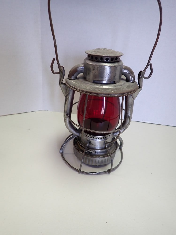 "Dietz P & L.E." Red Globe Railroad Lantern (1 of 9)