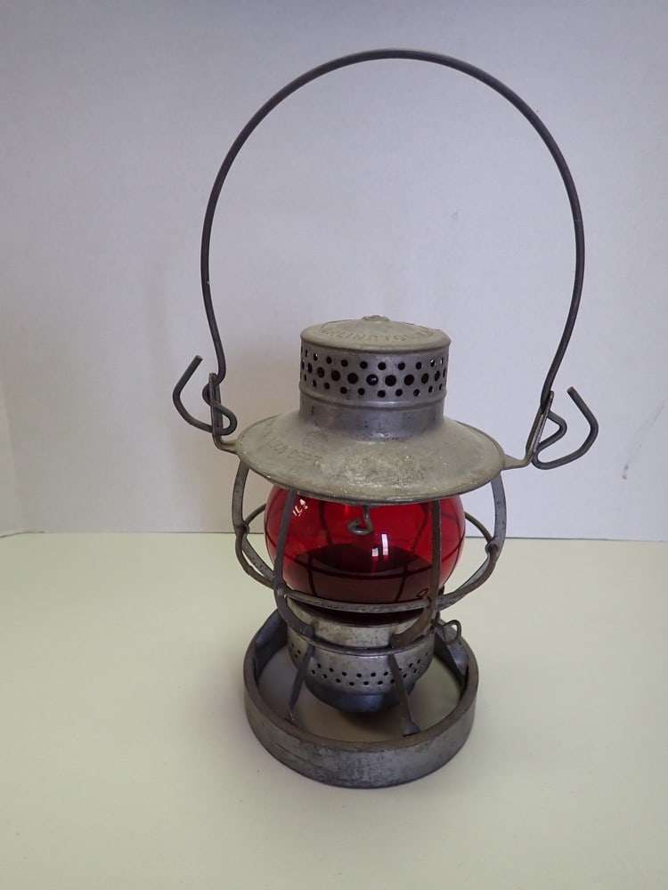 "Dressel Reading Locomotive Dept." Red Globe Lantern (1 of 5)