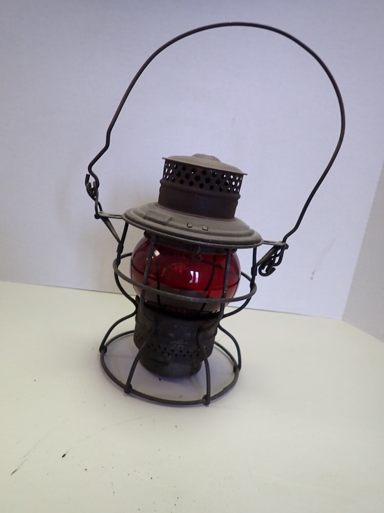 "Adlake B&O R.R." Red Globe Lantern (1 of 6)