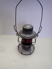 "Adlake B&O R.R." Red Globe Lantern