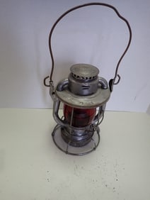 "Dietz Vesta U.R.R." Red Globe Lantern