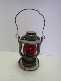 "Dietz Vesta M.R.R." Red Globe Lantern
