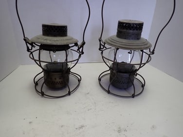 Pair of Lanterns both "Handlan P.R.R."