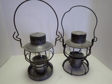 Pair of "B & O" Lanterns
