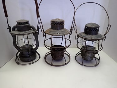 3 Pennsylvania Area Railroad Lanterns