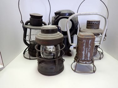 5 Assorted Railroad Lanterns