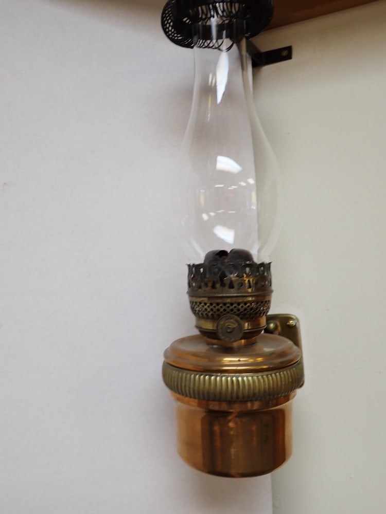 Pair of Copper and Brass Antique Railway Lamps (1 of 8)