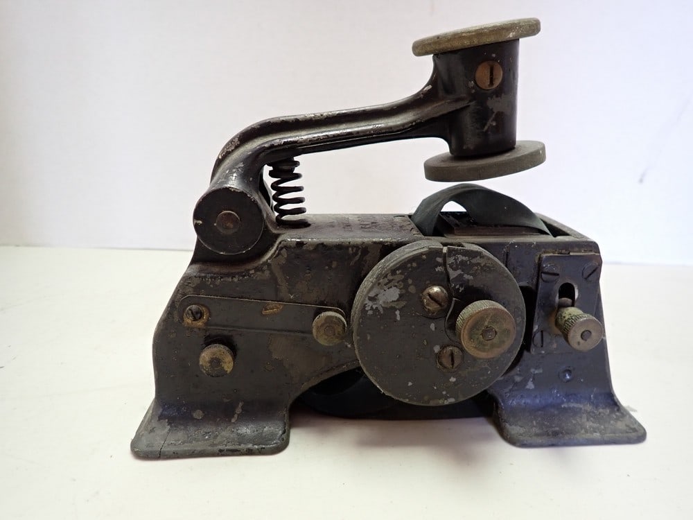 Antique Erie R.R. Co. Ticket Printer: Marked "By A.S.E. C.O.". Some paint loss and a little wear
