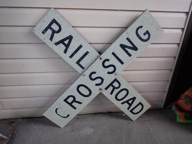 Metal Railroad Crossing Sign