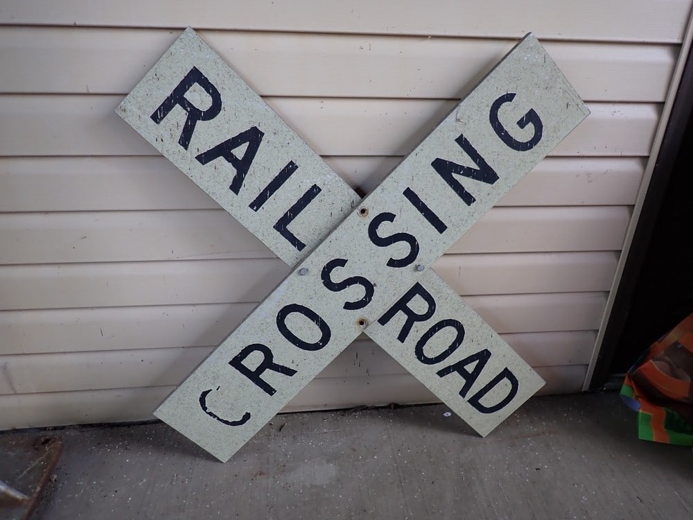 Metal Railroad Crossing Sign (1 of 4)