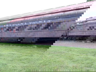 Antique Pennsylvania Railroad heavyweight railroad car