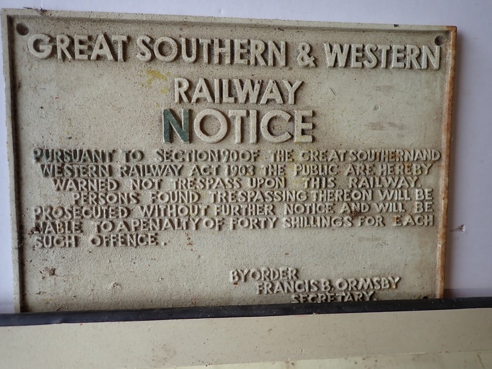 Great Southern & Western R.R. "No Trespassing" Sign (1 of 6)