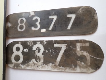 Two Railroad Track Markers