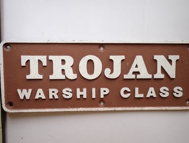 "Trojan Warship Class" British Railway Sign