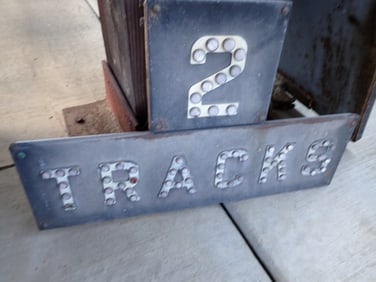 "2 Tracks" Reflective Metal R.R. Sign