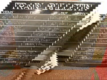 Enamel Train Bulletin Board