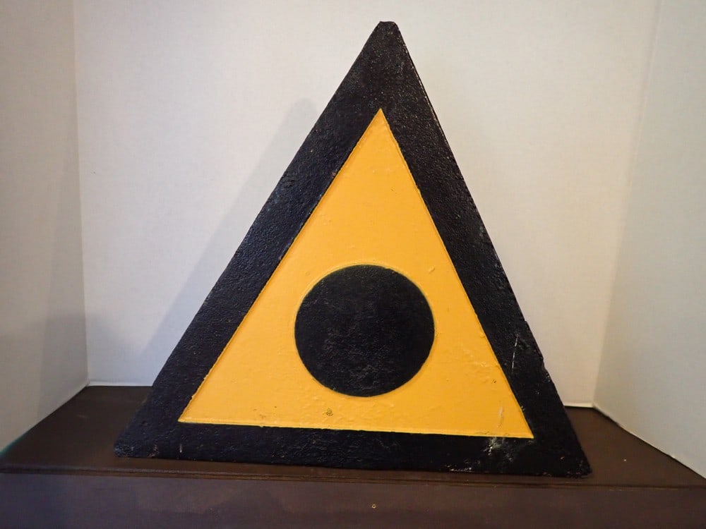 P.R.R. Cast Iron Flanger Sign (1 of 5)