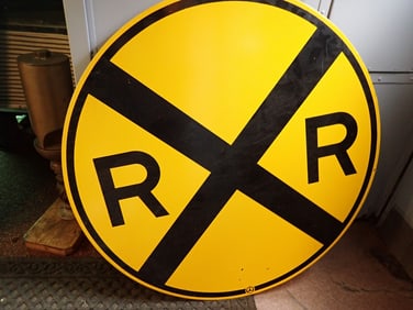 Metal Railroad Crossing Sign