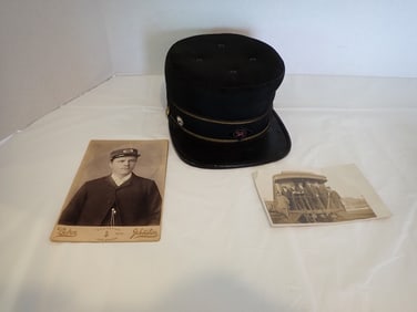 Antique Lehigh Valley R.R. Cap Pill Box Style Cap