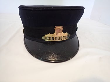 Antique P.R.R. Conductor Cap