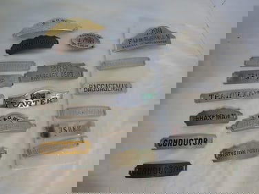 Railroad Hat Badges & Pins 19 Total