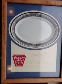 P.R.R. "Purple Laurel" China Display in Shadow Box
