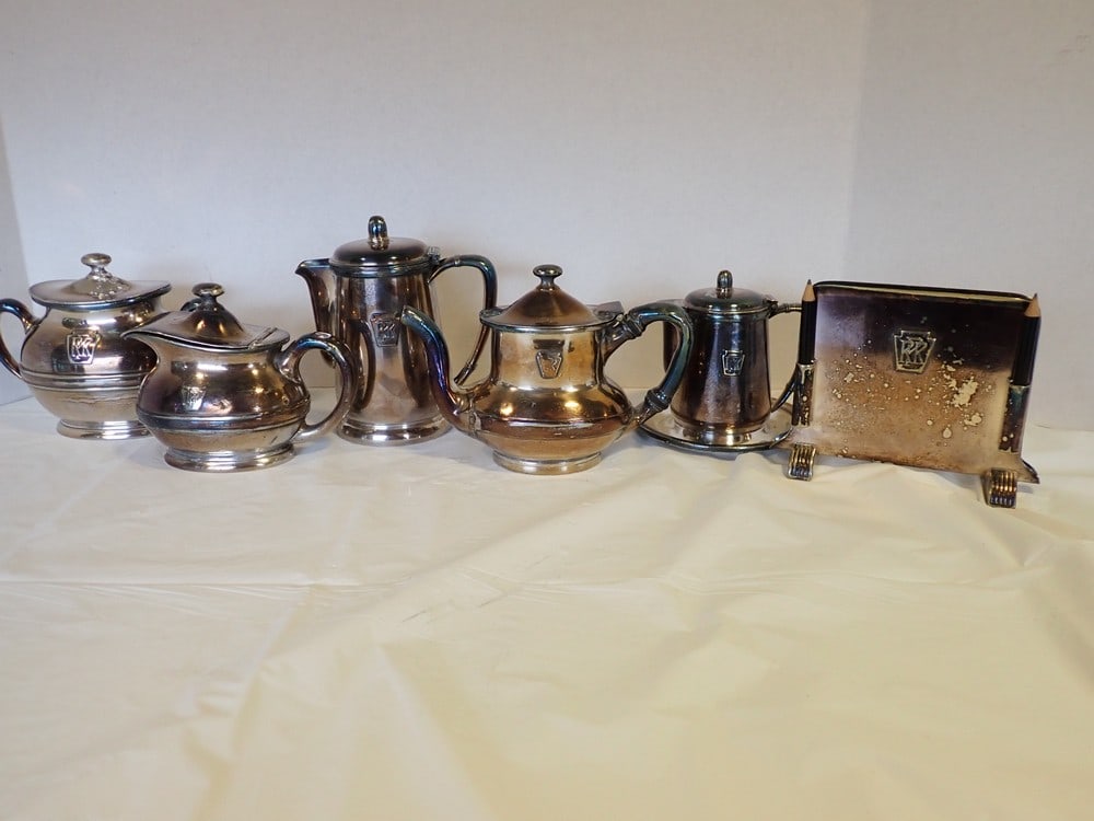 Pennsylvania Railroad (6 Piece) Silver Plated Coffee & Tea Service (1 of 17)