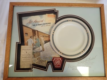 P.R.R. "Purple Laurel" Dining Car China Display