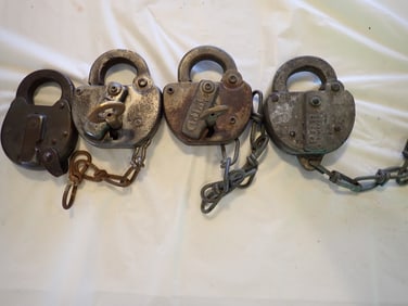 4 Pennsylvania R.R. Padlocks
