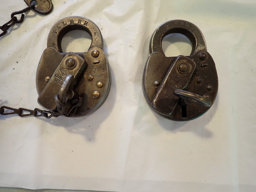 2 Pittsburgh & Lake Erie R.R. Padlocks (1 of 6)