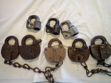 8 Railroad Padlocks