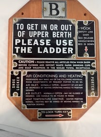 Railroad Passenger Car Metal Plates