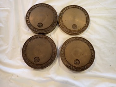 4 Brass Steam Pressure Testing Plates