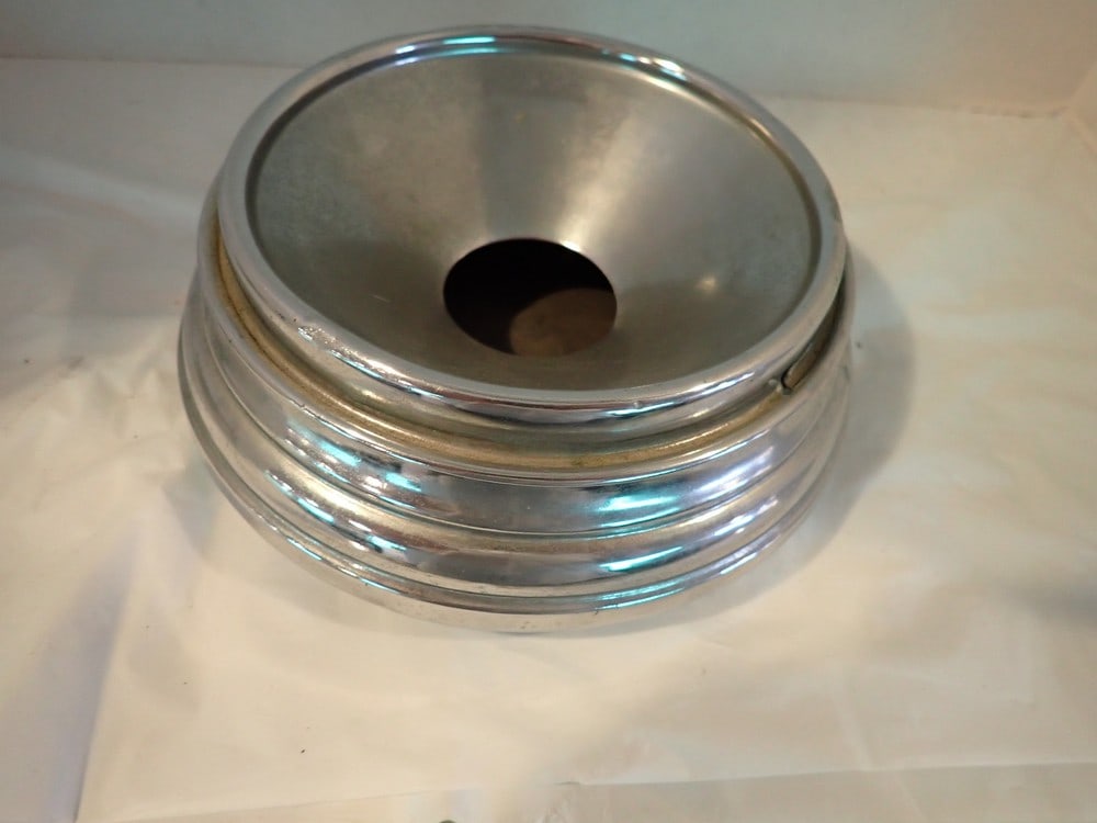 Pullman Chrome Railroad Spittoon: 7 1/2"