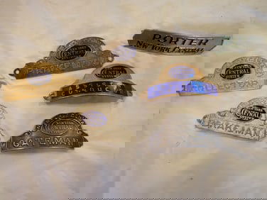 6 New York Central System Railroad Hat Badges