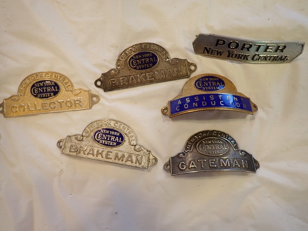 6 New York Central System Railroad Hat Badges (1 of 13)