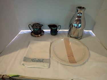 Railroad Dining Car Serving Ware & Plate