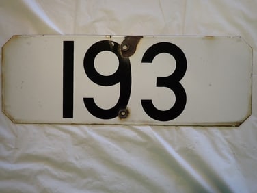 Track Indicator Enamel Sign