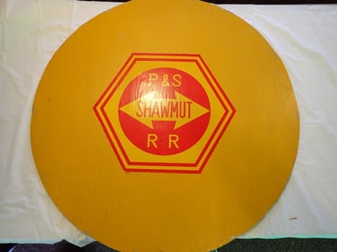 P & S Shawmut Railroad Sign
