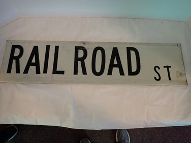 "Railroad Street" Metal Sign