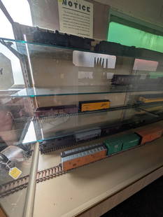 "O" Gauge Model Trains Engines, Passenger & Freight cars: 4 P.R.R. Passenger Cars, 1 C.R.R. #382 Engine & Tender, & Other Rolling Stock