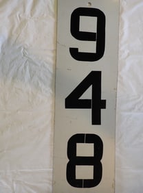 Railroad Marker "948" Metal Sign